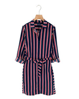Vestido a rayas con cinturon