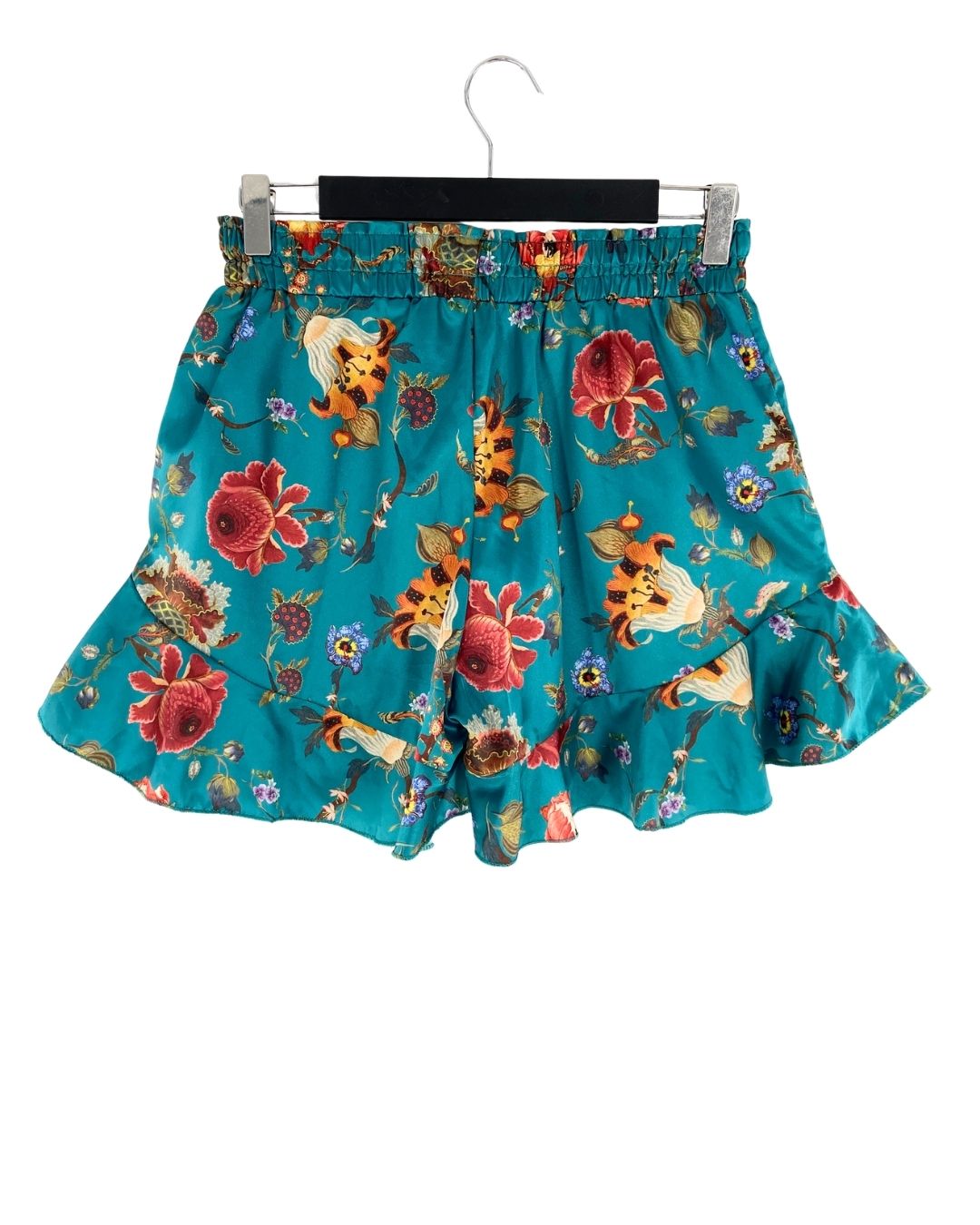 Set de blusa y short satinado