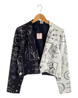 Chaqueta color block un boton