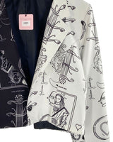 Chaqueta color block un boton
