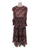 Maxi vestido manga larga print