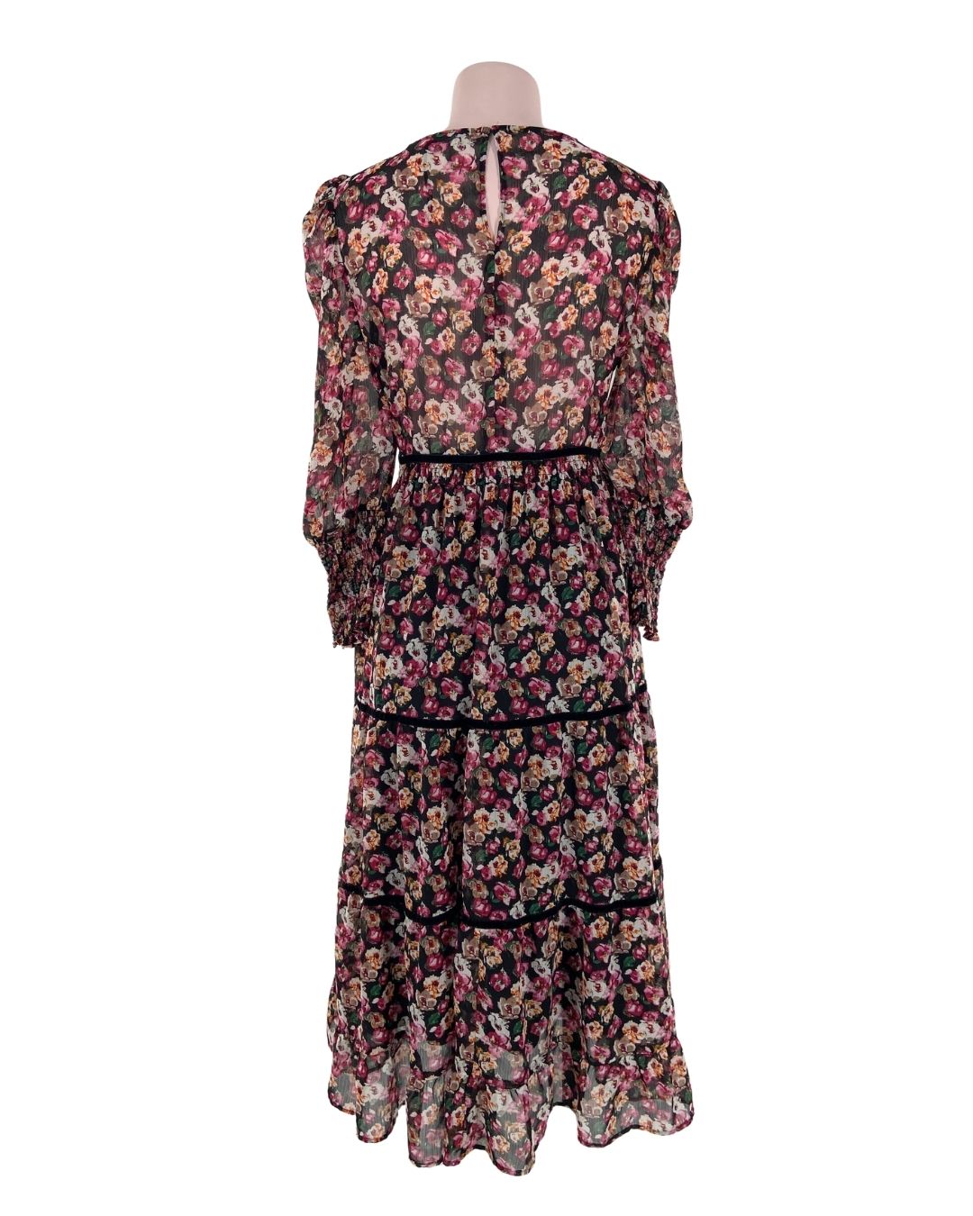 Maxi vestido manga larga print