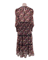 Maxi vestido manga larga print
