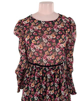 Maxi vestido manga larga print