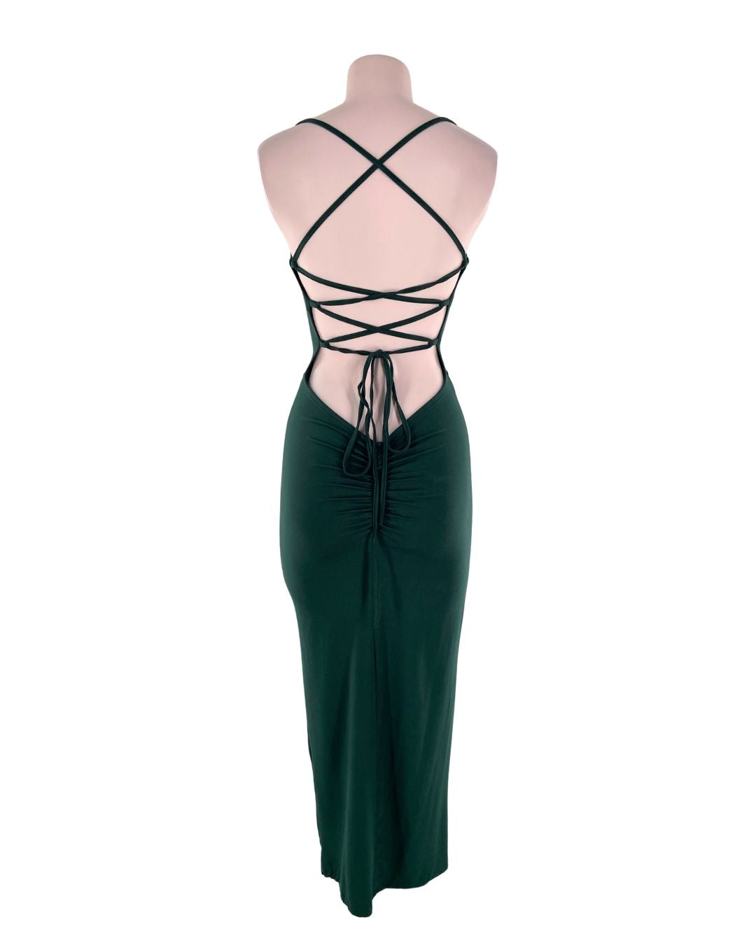 Vestido midi de tiras