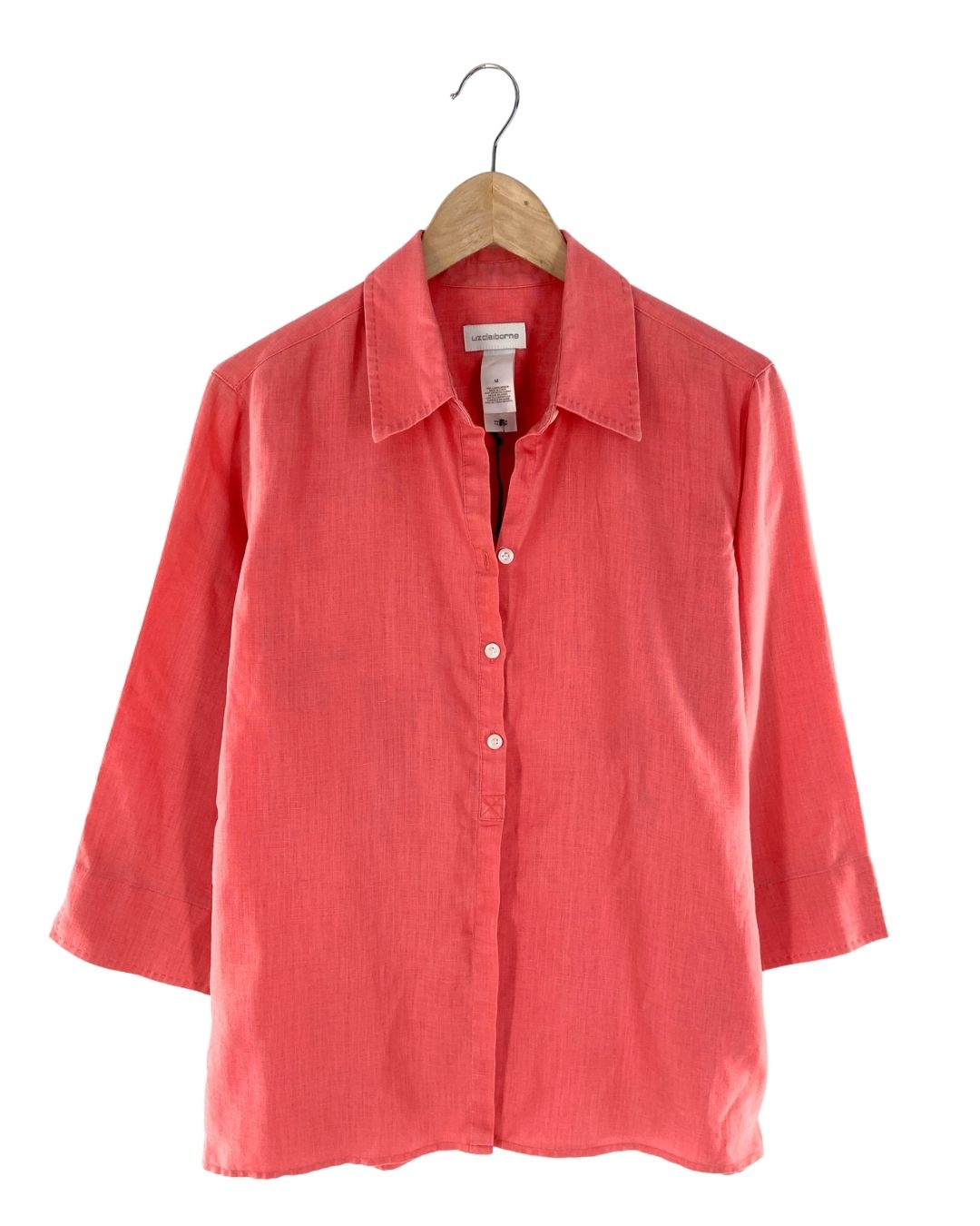 Camisa manga 3/4 en lino