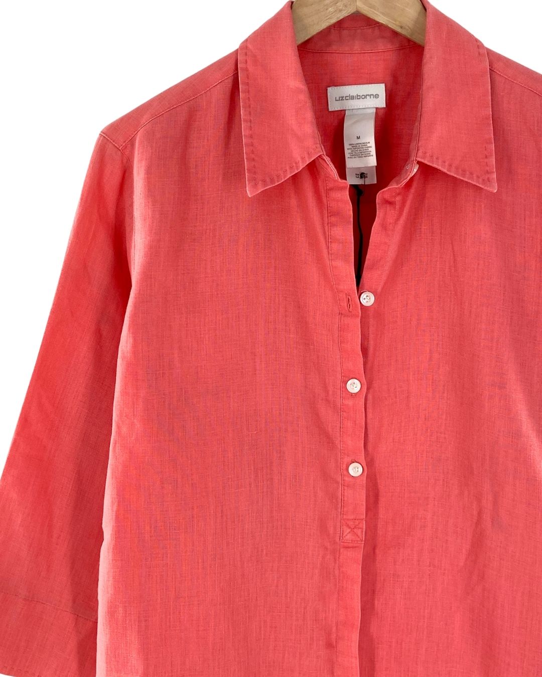 Camisa manga 3/4 en lino
