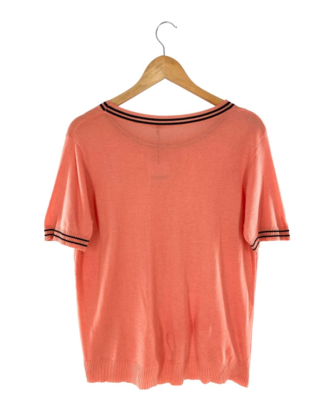 Camiseta tejida lineas en cuel
