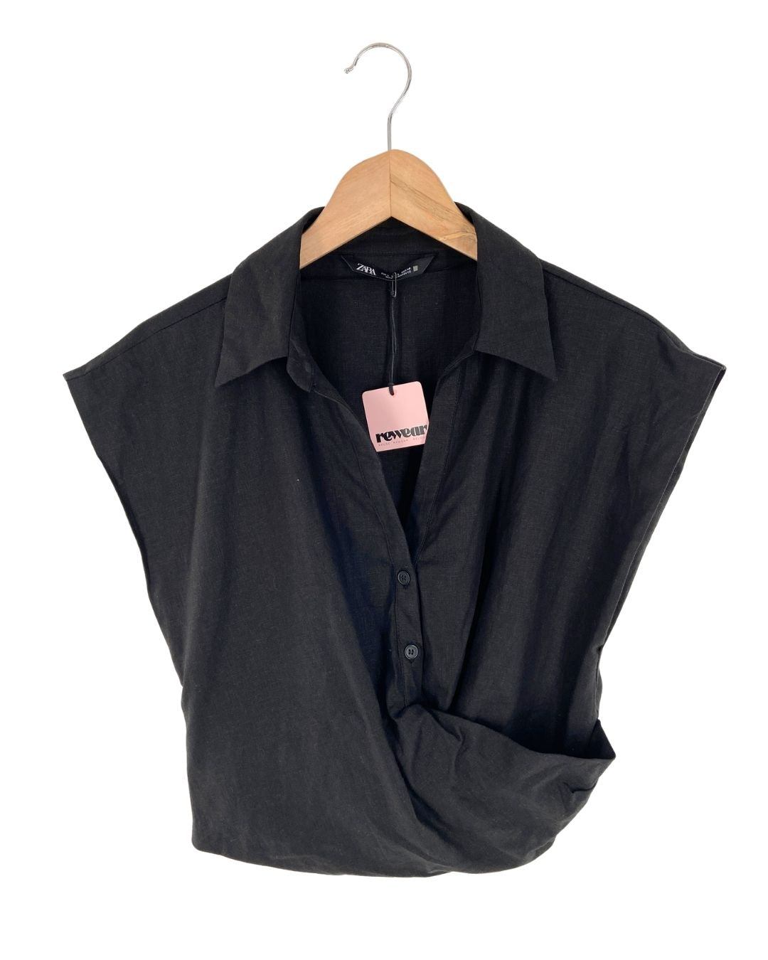 Blusa crop  manga caida