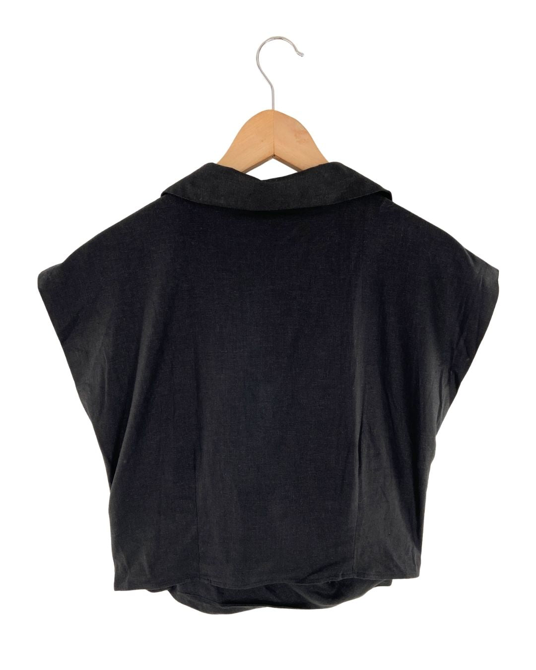 Blusa crop  manga caida