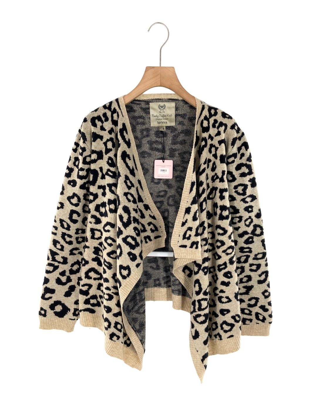 Cardigan tejido animal print