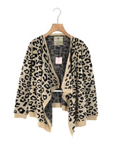 Cardigan tejido animal print