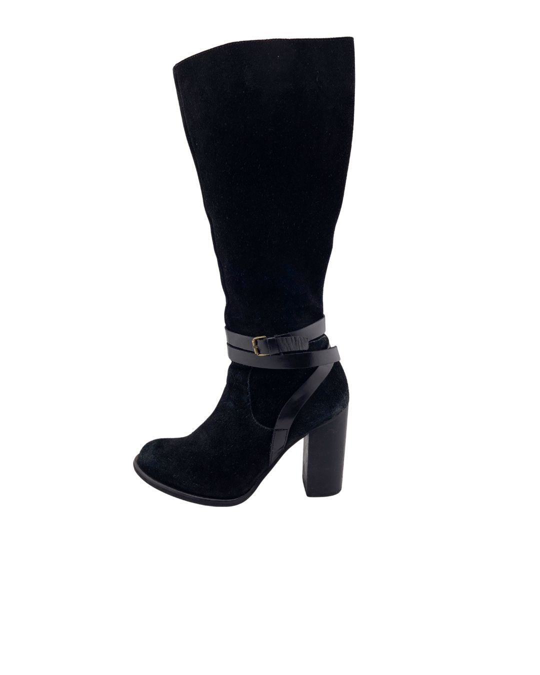 Botas de tacon en cuero