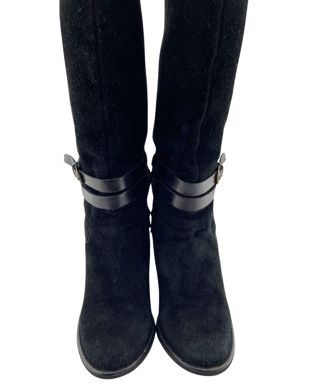 Botas de tacon en cuero