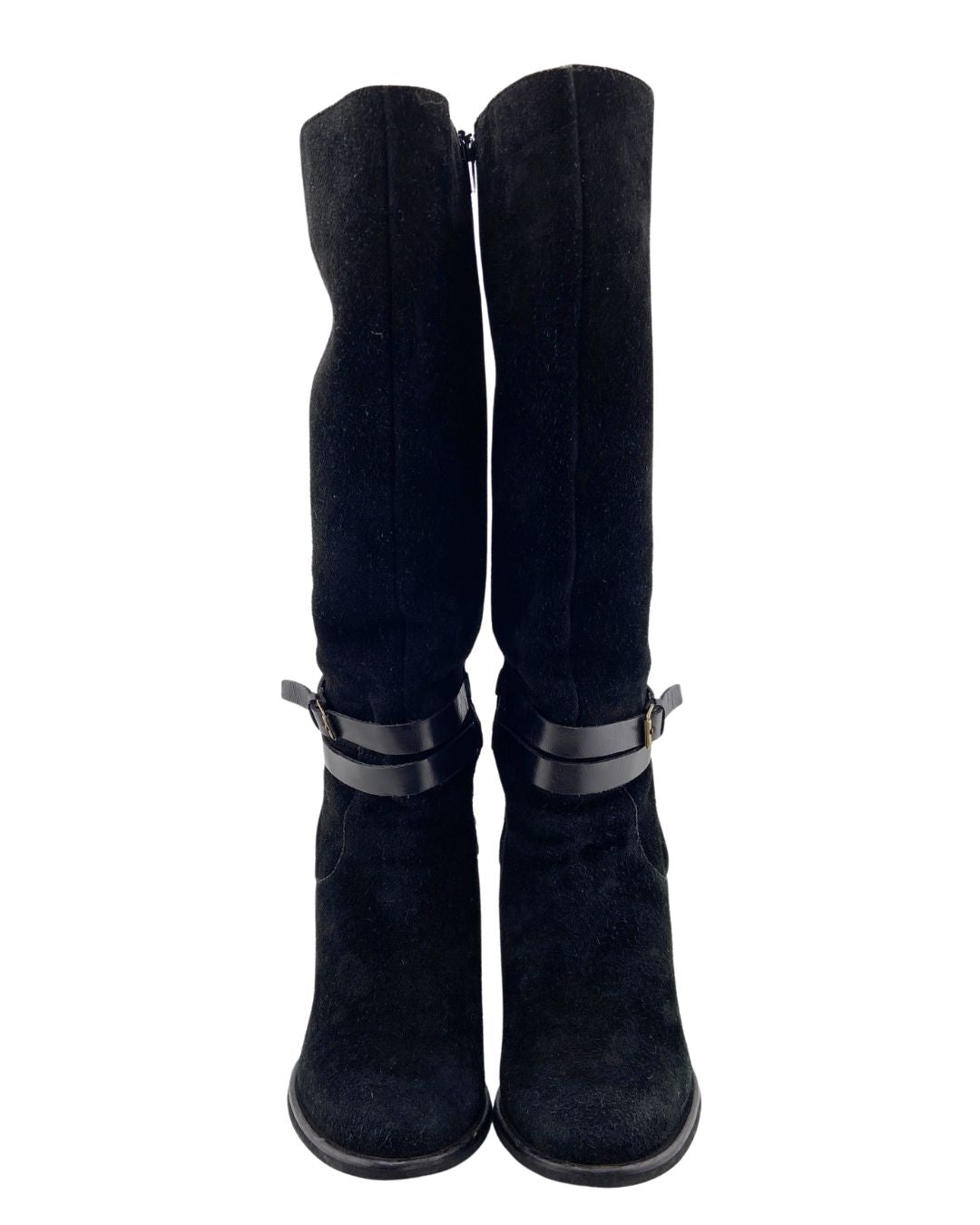 Botas de tacon en cuero