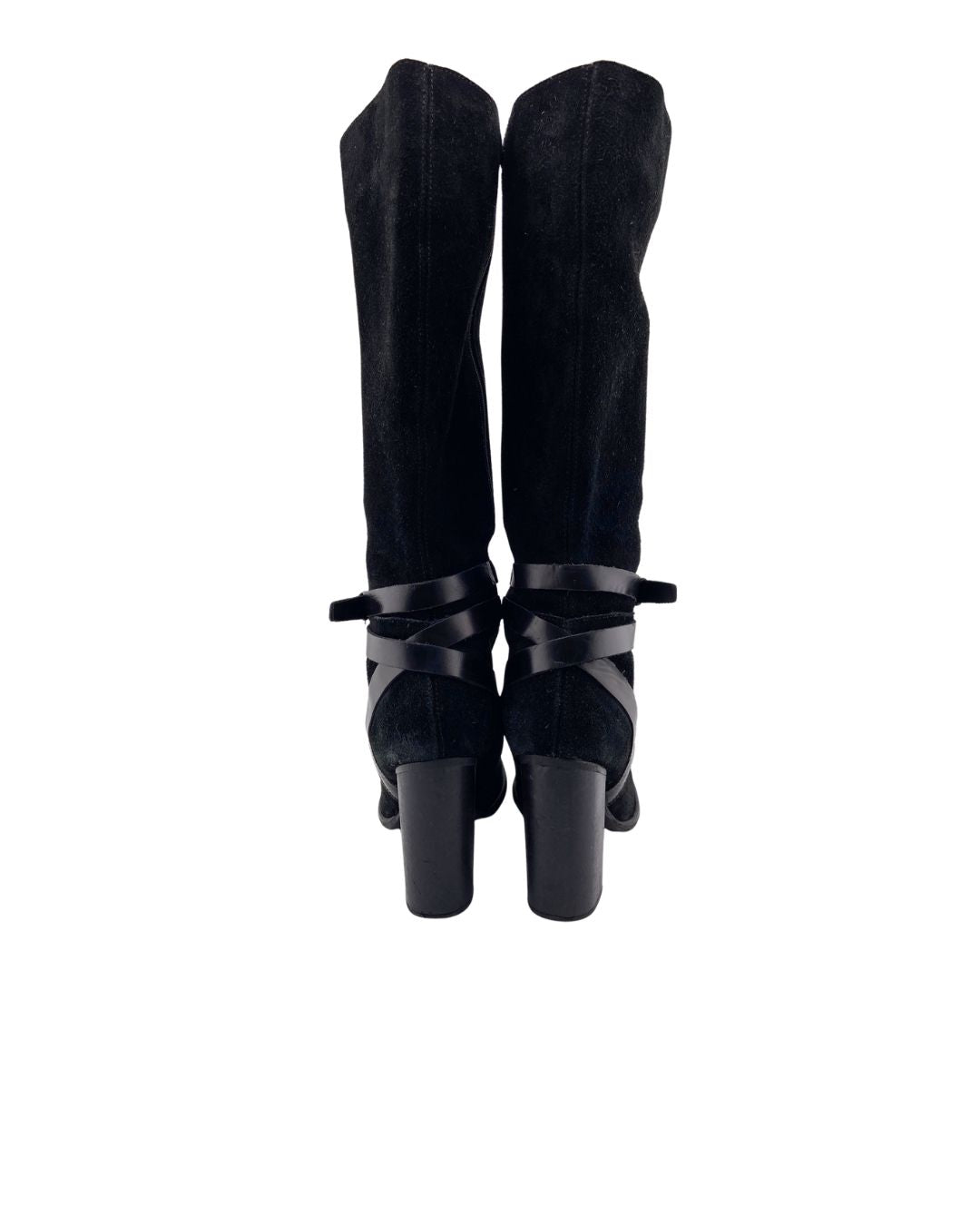 Botas de tacon en cuero