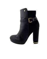 Botines de tacon en cuero