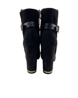 Botines de tacon en cuero