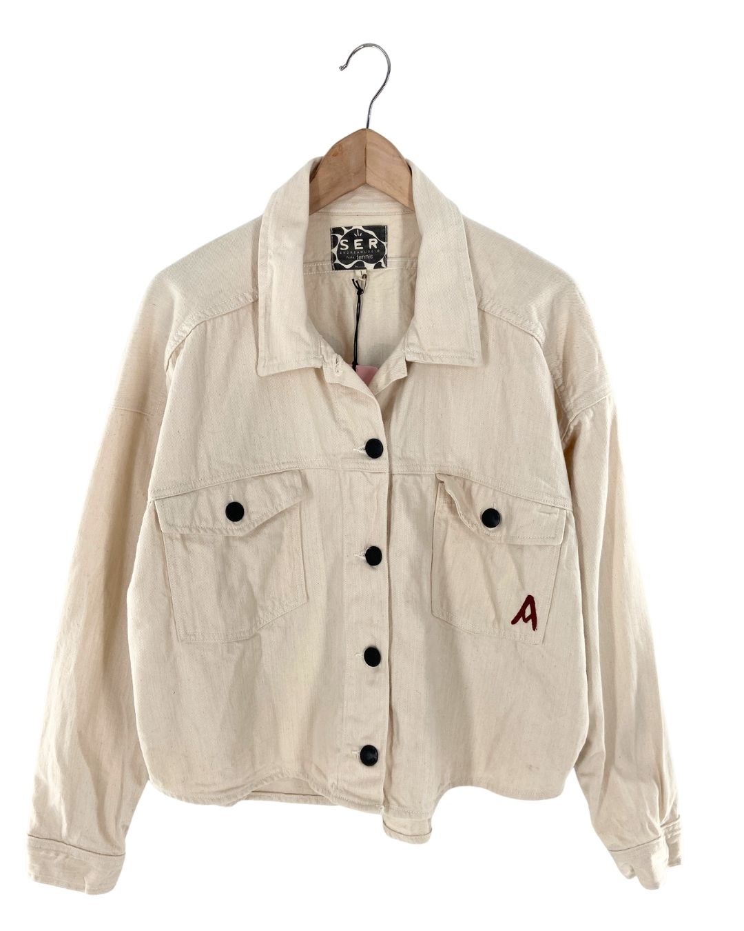 Chaqueta en denim con bordado