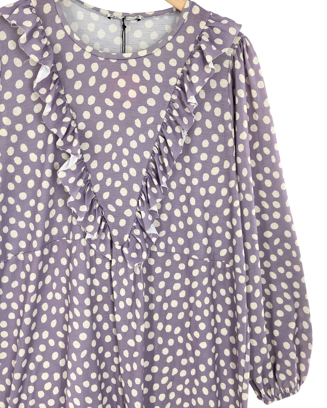 Maxi vestido amplio print dots