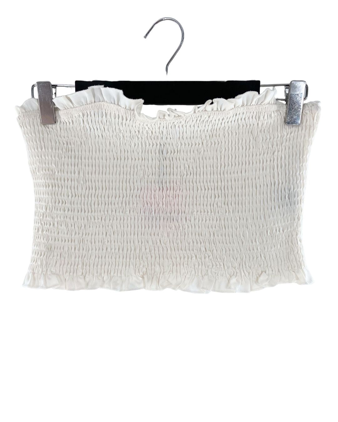 Blusa strapless encauchada