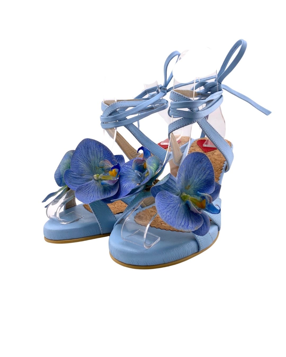 Sandalias anudadas de tacon