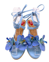 Sandalias anudadas de tacon