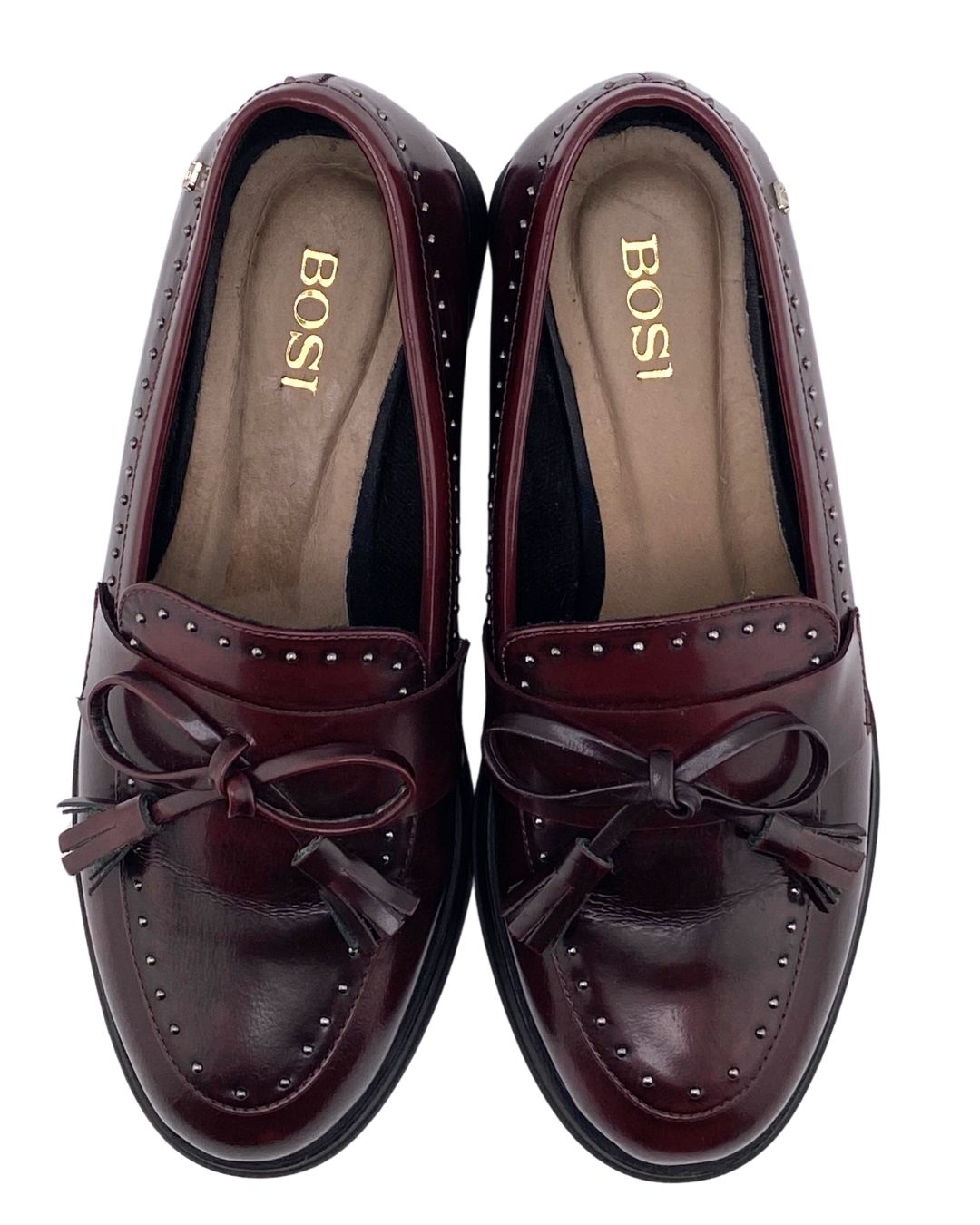 Mocasines en cuero con lazo