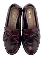 Mocasines en cuero con lazo