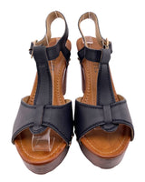 Sandalias cruzadas de tacon