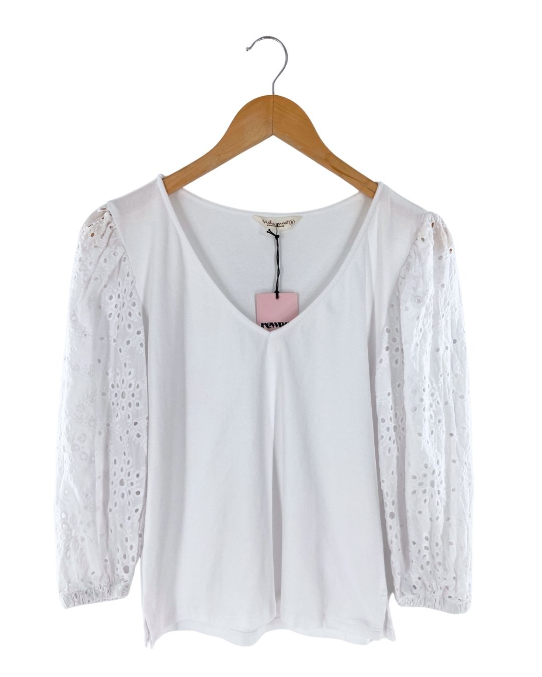 Blusa mangas en ojalillo