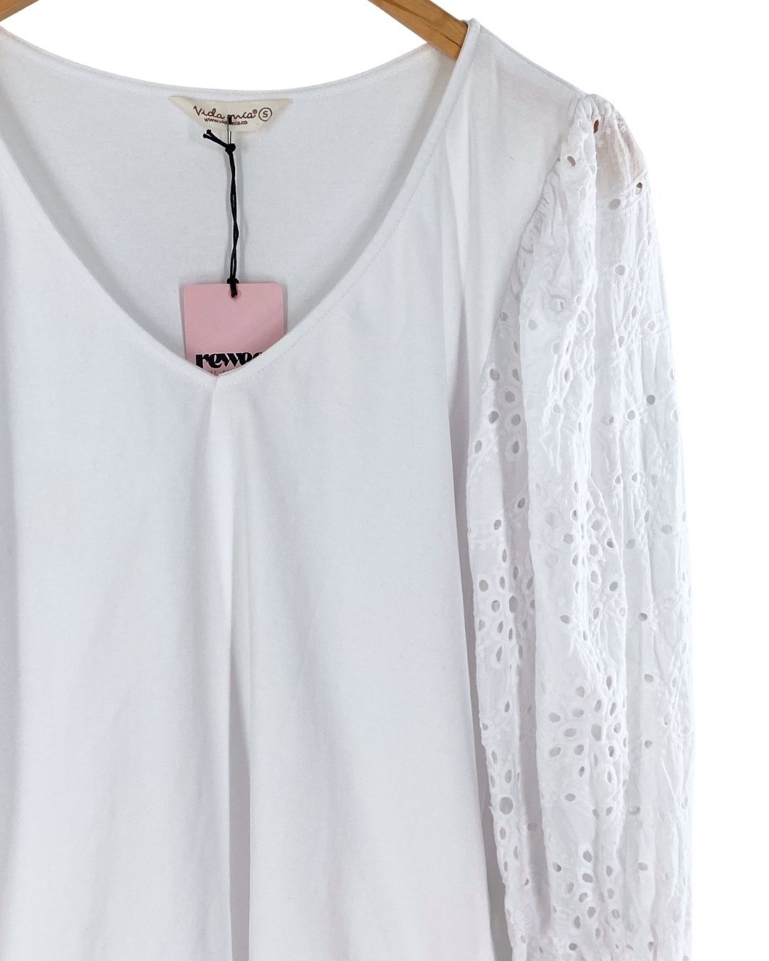 Blusa mangas en ojalillo
