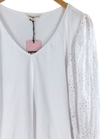 Blusa mangas en ojalillo