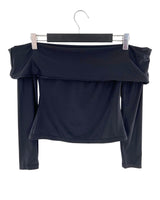 Blusa crop off shoulder