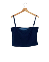 Top de tiras efecto denim
