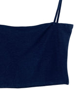 Top de tiras efecto denim