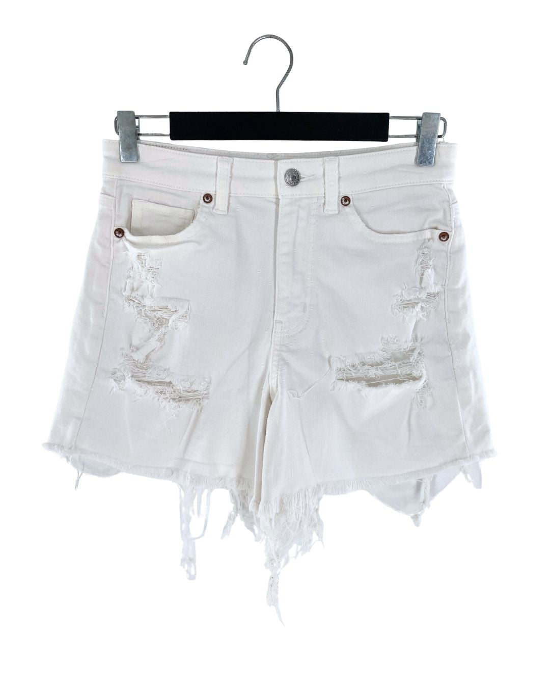 Mom short en denim destroyed