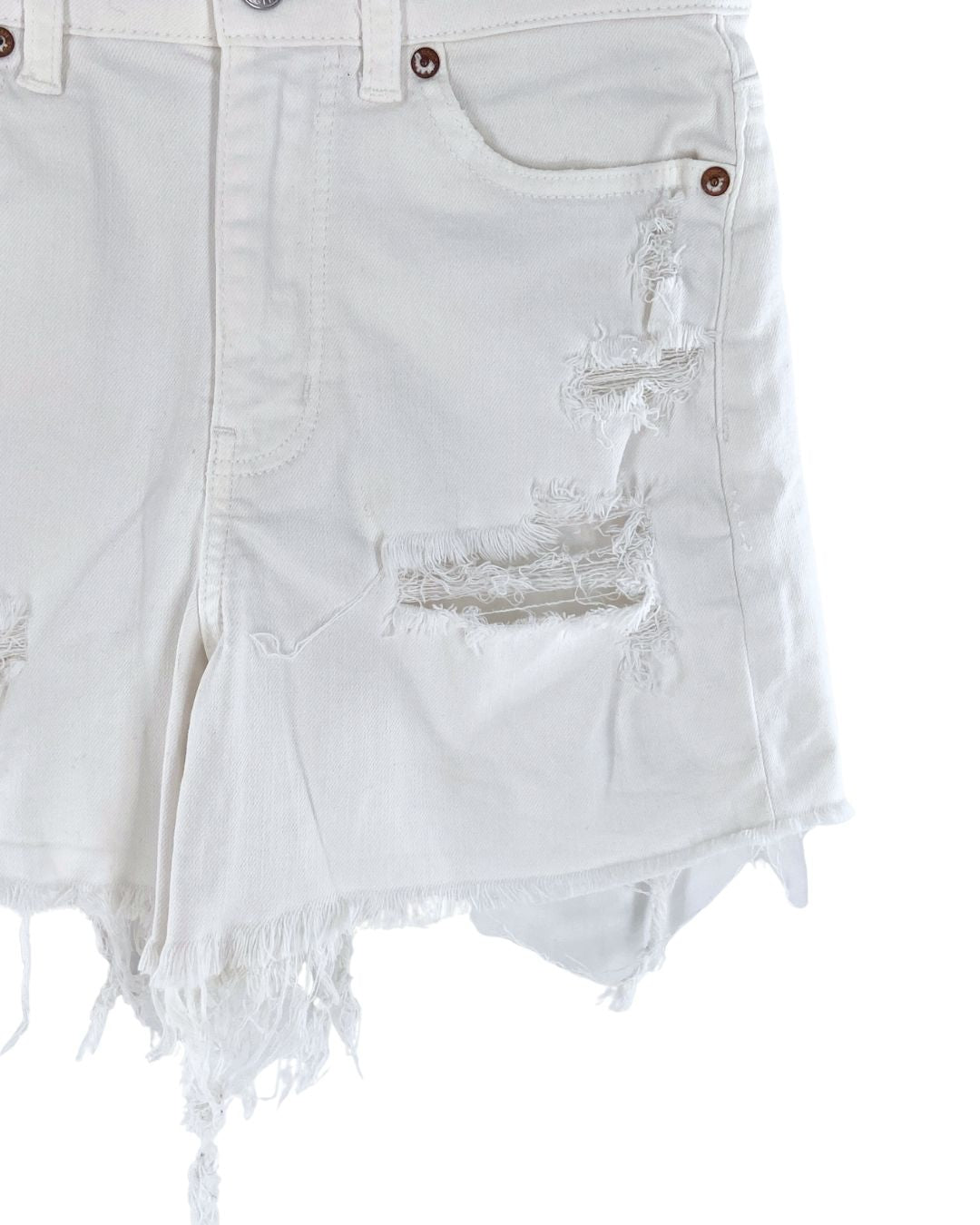 Mom short en denim destroyed