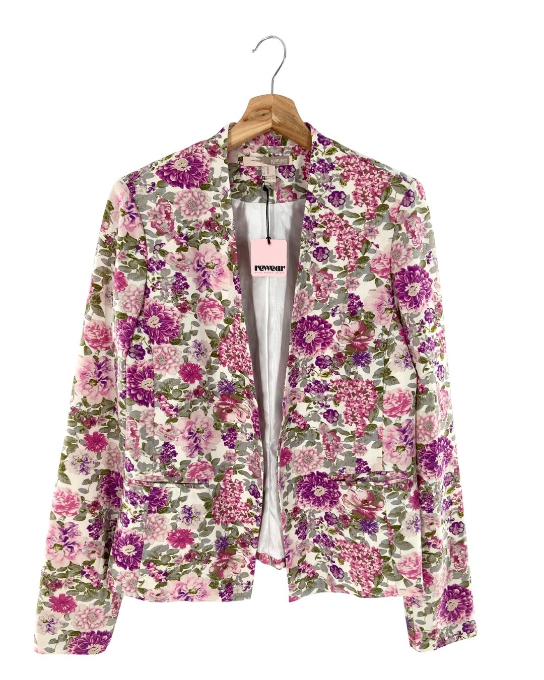 Blazer abierto print flores