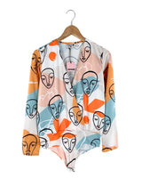 Body manga larga print rostros