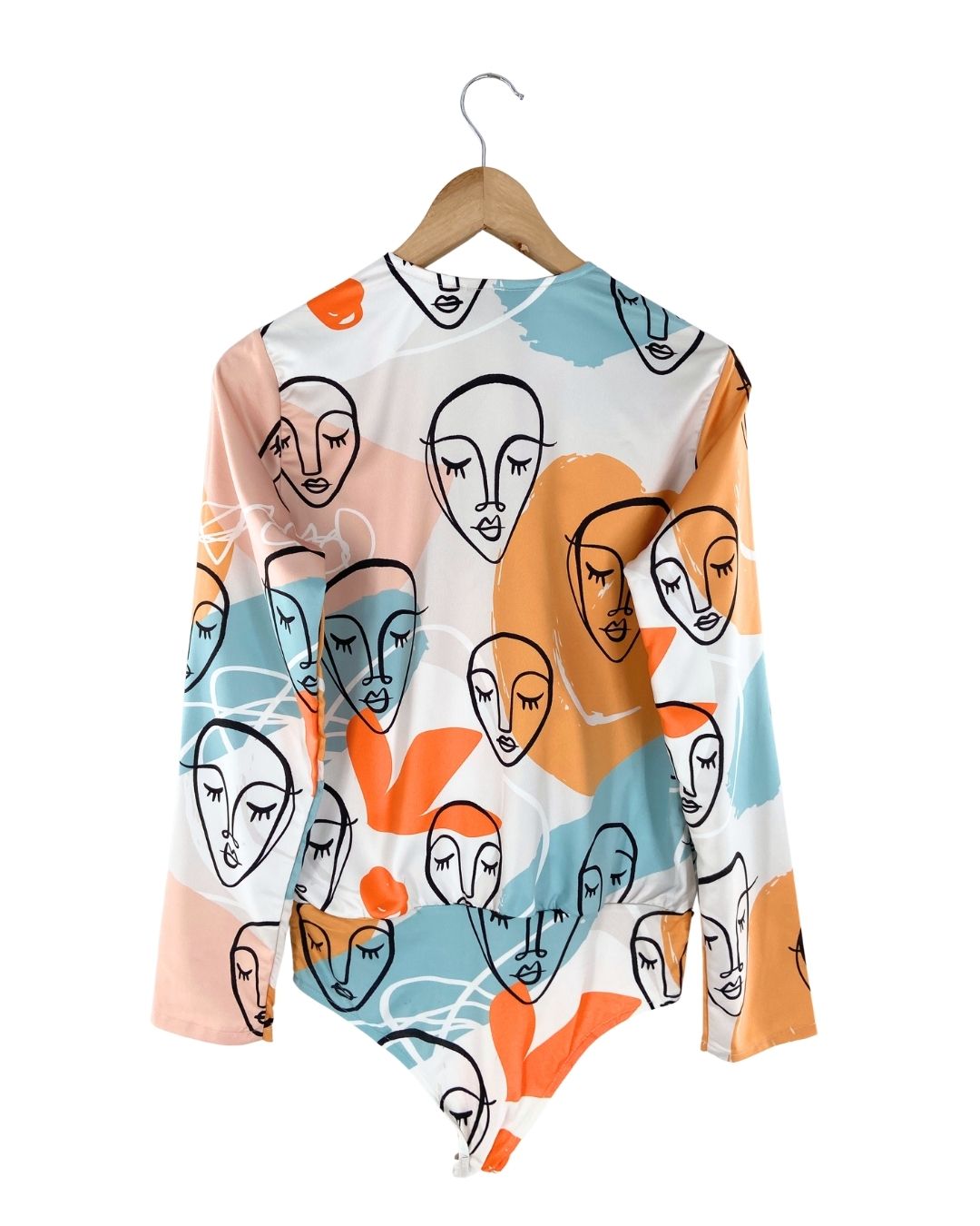 Body manga larga print rostros