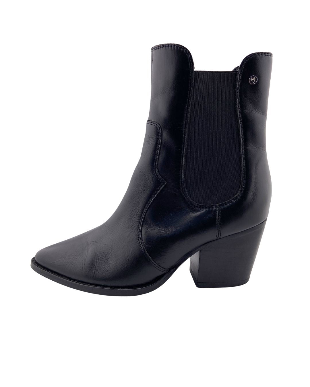 Botines de cuero en punta