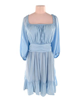 Vestido manga globo anudado