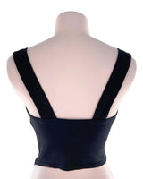 Crop top de tiras con ojales