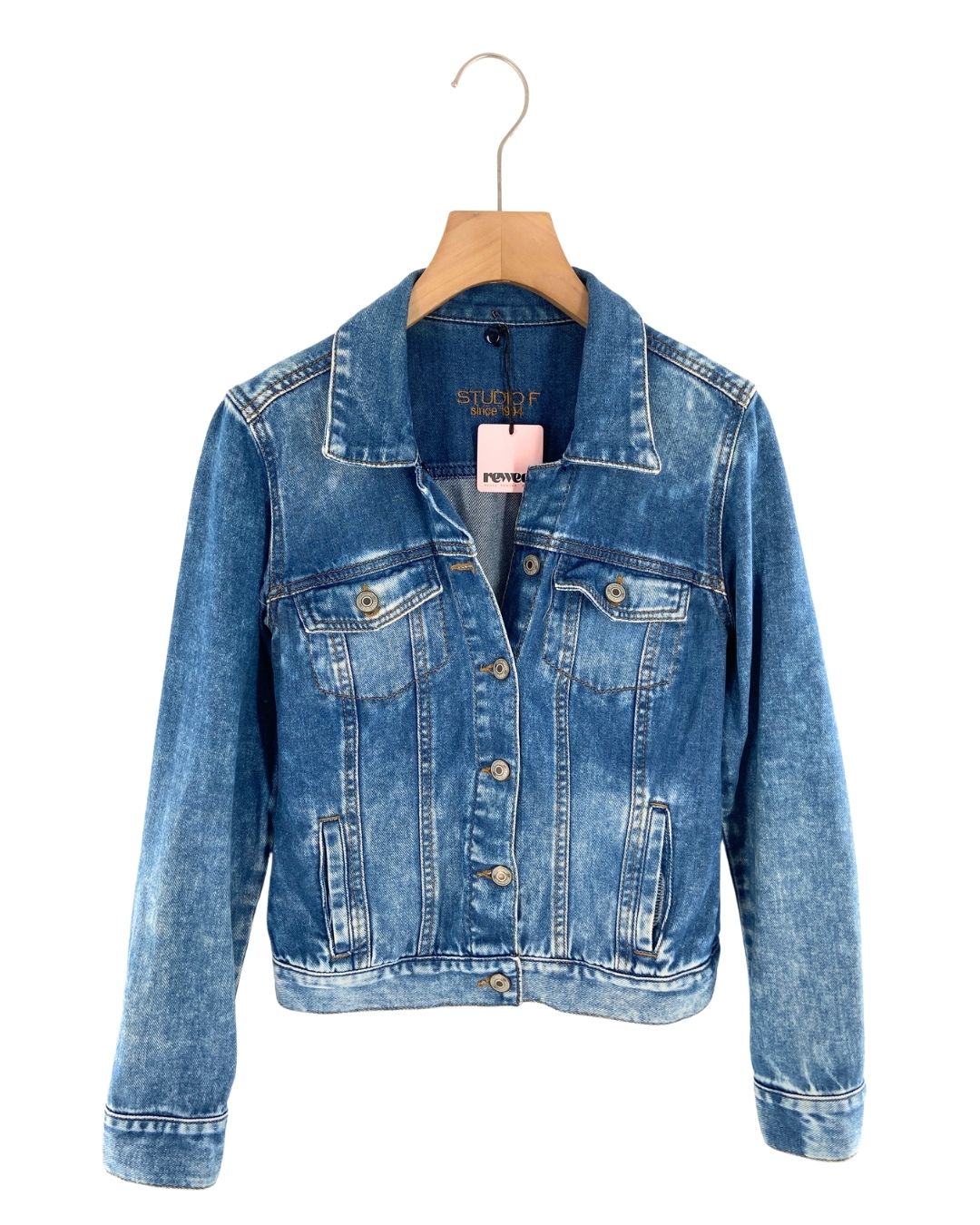 Chaqueta abotonada en denim