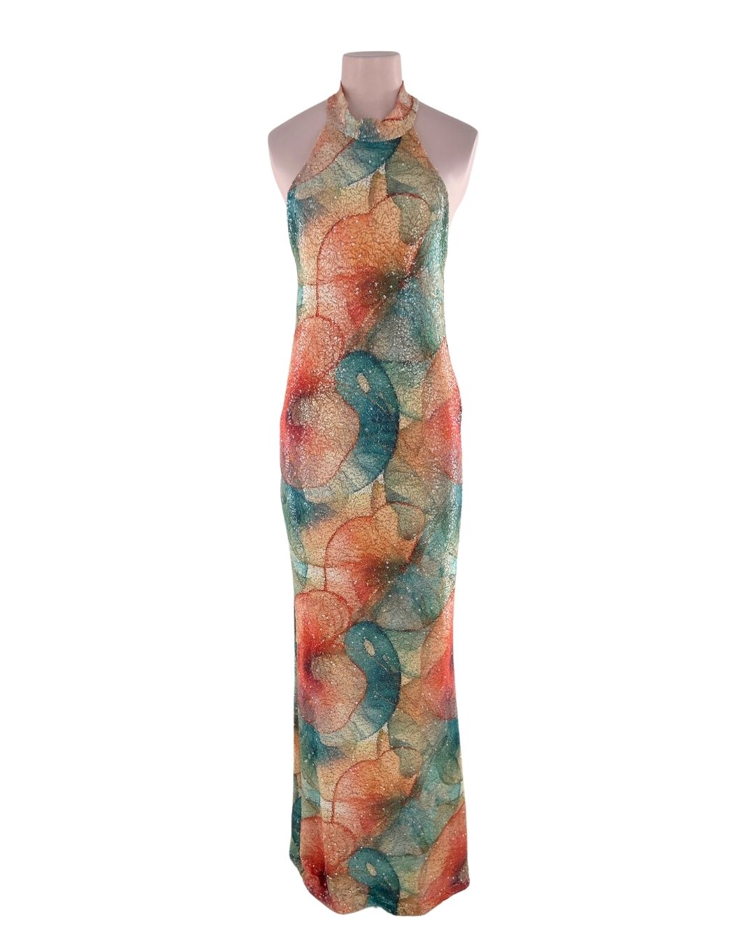 Maxi vestido cuello halter