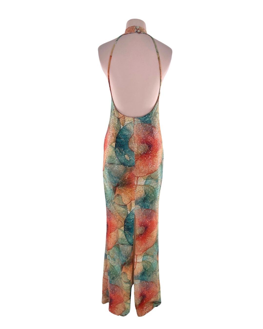 Maxi vestido cuello halter