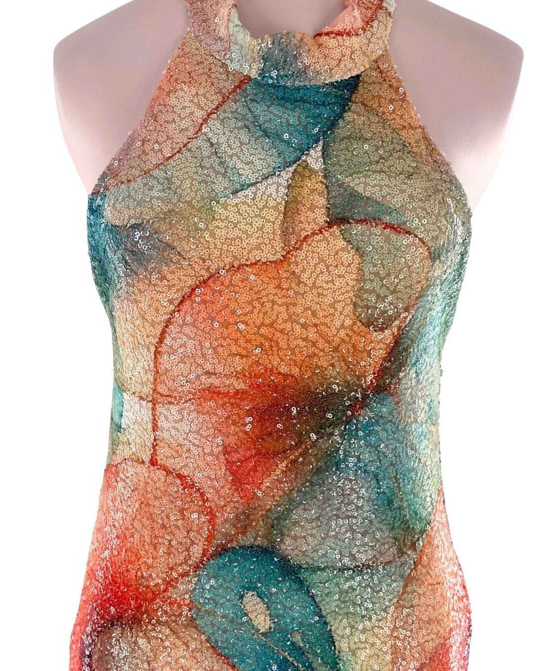 Maxi vestido cuello halter