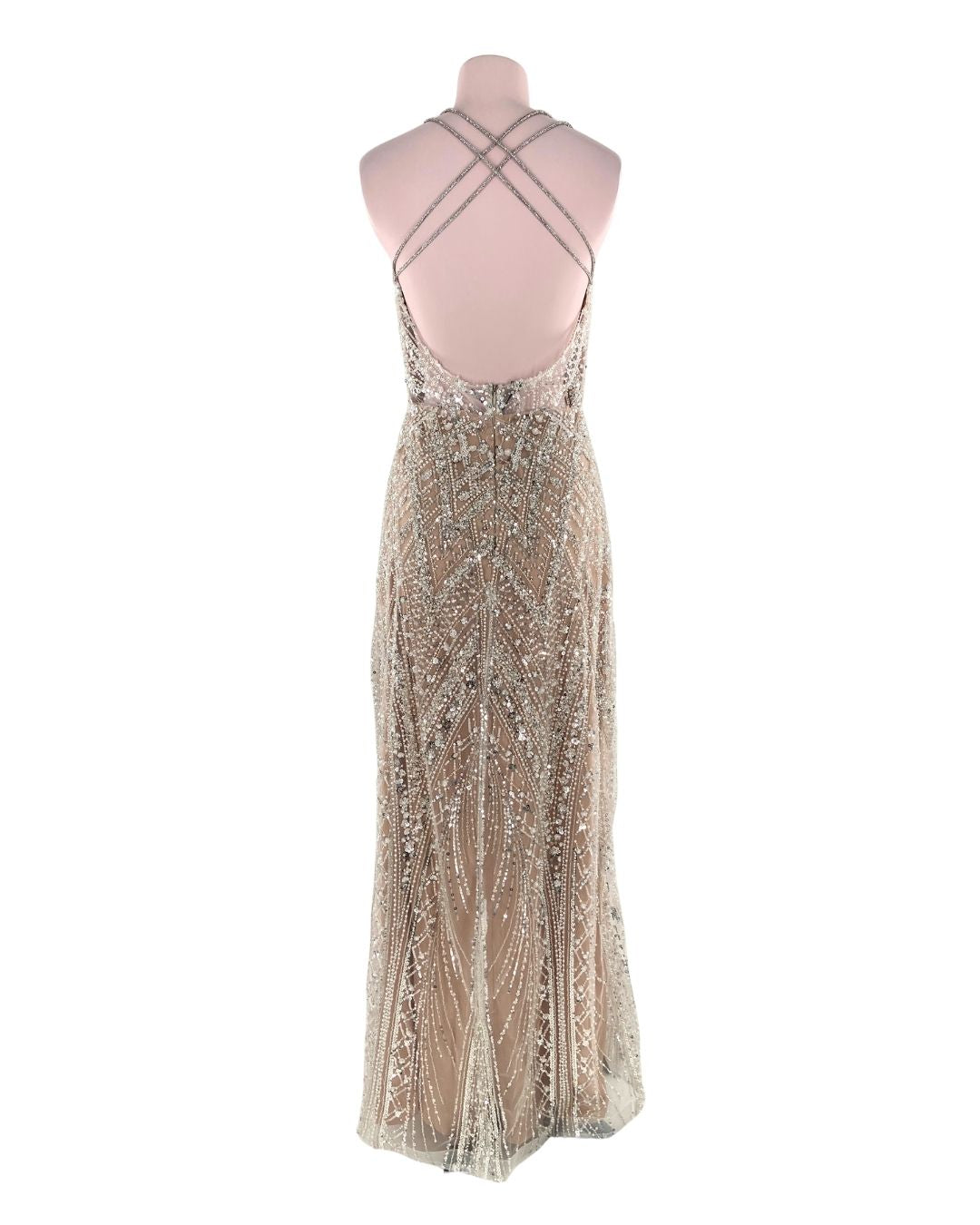 Maxi vestido en pedreria