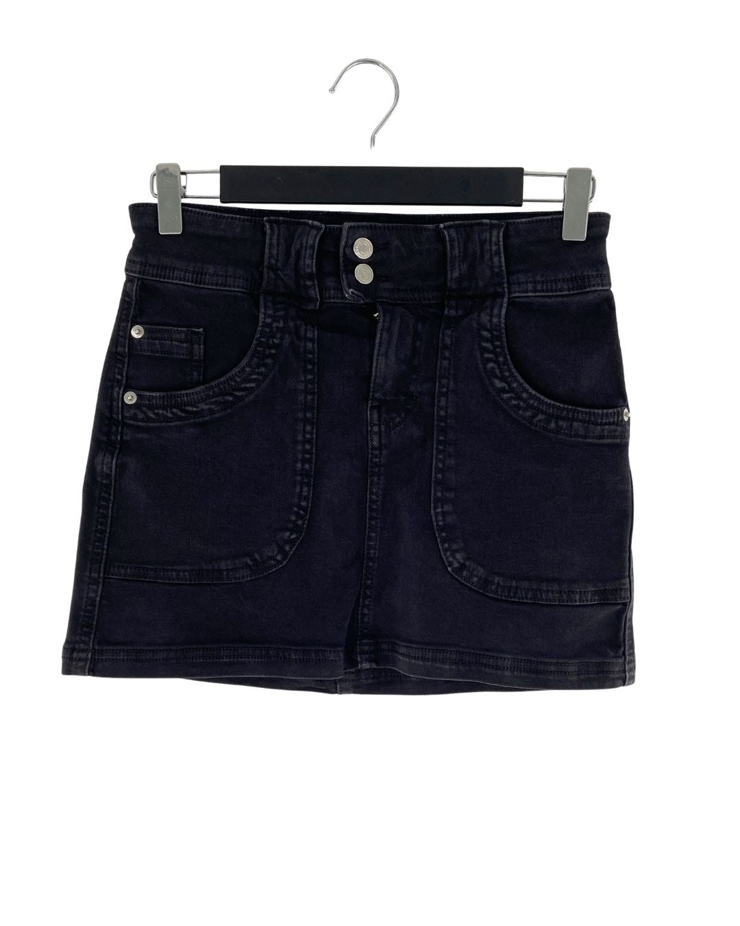 Falda mini en denim stretch